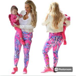 Lilly Pulitzer Luxletic Bodycon Athletic Cutout Leggings Size XS